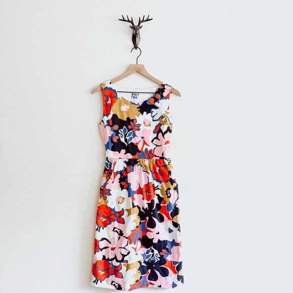 Whit Two Dresses & Skirts - Whit Two Women's Multicolor Floral Sleeveless Dress Size 6